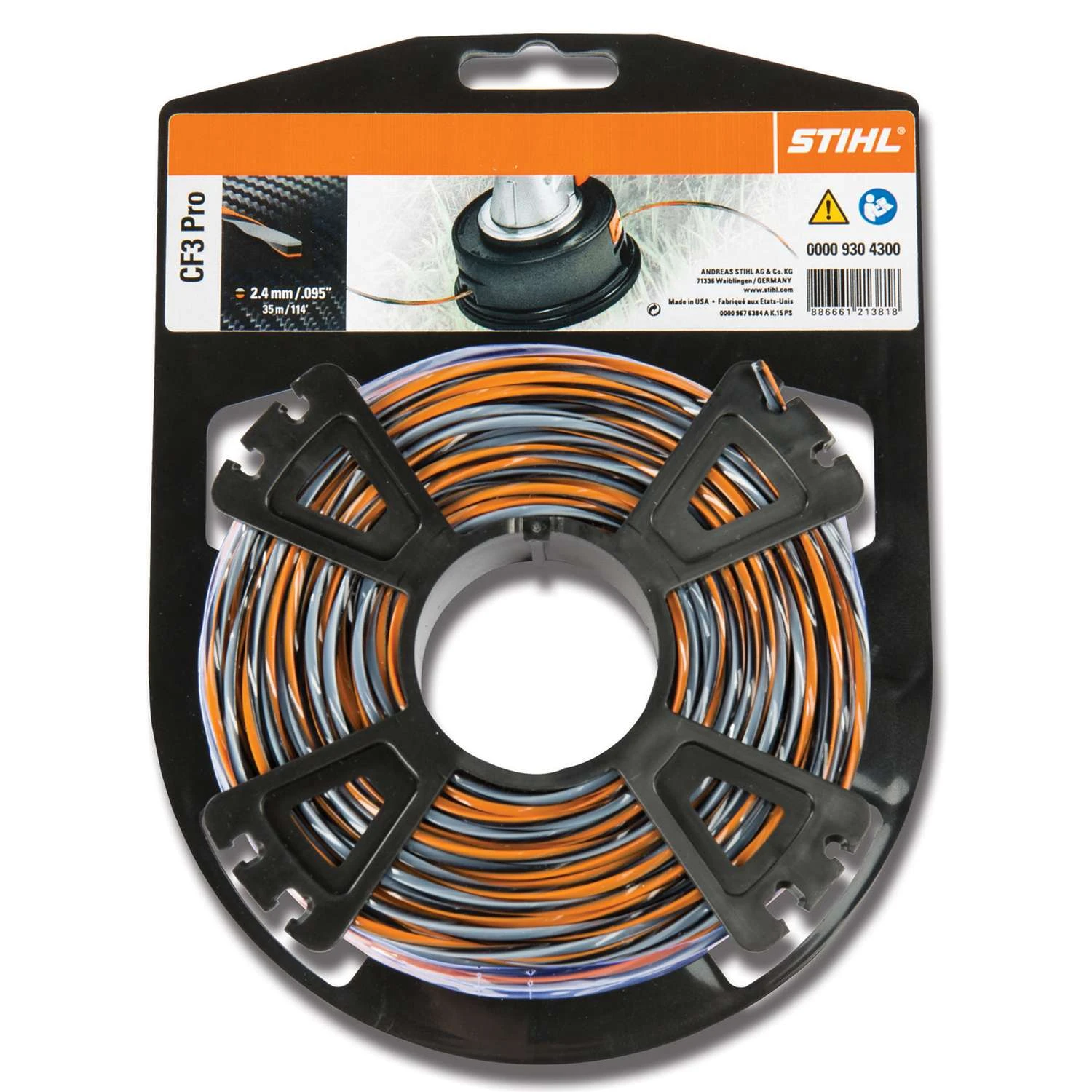 STIHL CF3 Pro .105 In. D X 564 Ft. L Trimmer Line 3 STIHL CF3 Pro .105 In. D X 564 Ft. L Trimmer Line