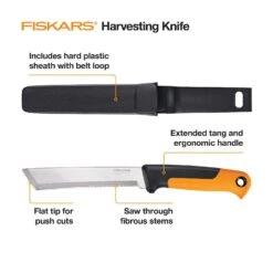 Fiskars 6 In. Stainless Steel Harvest Knife -Garden Tool Store 0f4ed928 9b64 4a1d 918c 982e431c774a