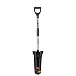 Truper 48 In. Steel Round Drain Spade Steel Handle