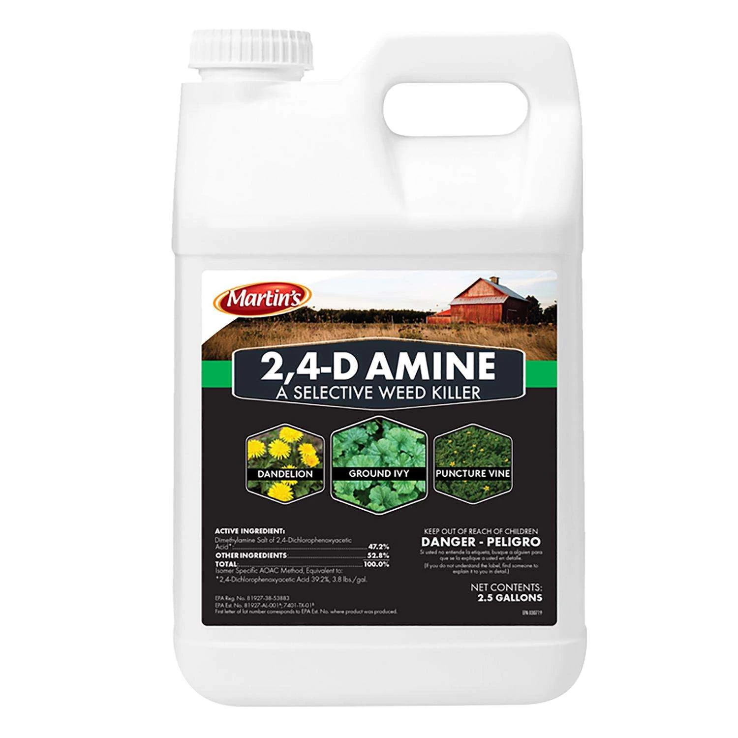 Martin's 2,4-D Amine Broadleaf Herbicide Concentrate 2.5 Gal 3 Martin's 2,4-D Amine Broadleaf Herbicide Concentrate 2.5 Gal