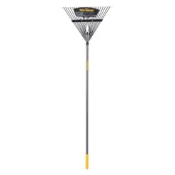 True Temper 64.5 In. 22 Tine Steel Leaf Rake Wood Handle