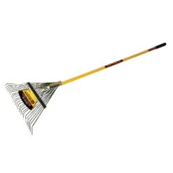 Seymour S500 Industrial 65 In. 24 Tine Steel Leaf Rake Aluminum Handle