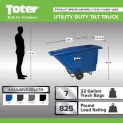 Toter High-Density Polyethylene Tilt Truck 1 Cu Yd -Garden Tool Store 49e8e74b b8e2 4bcc beeb 325693a7c3b6