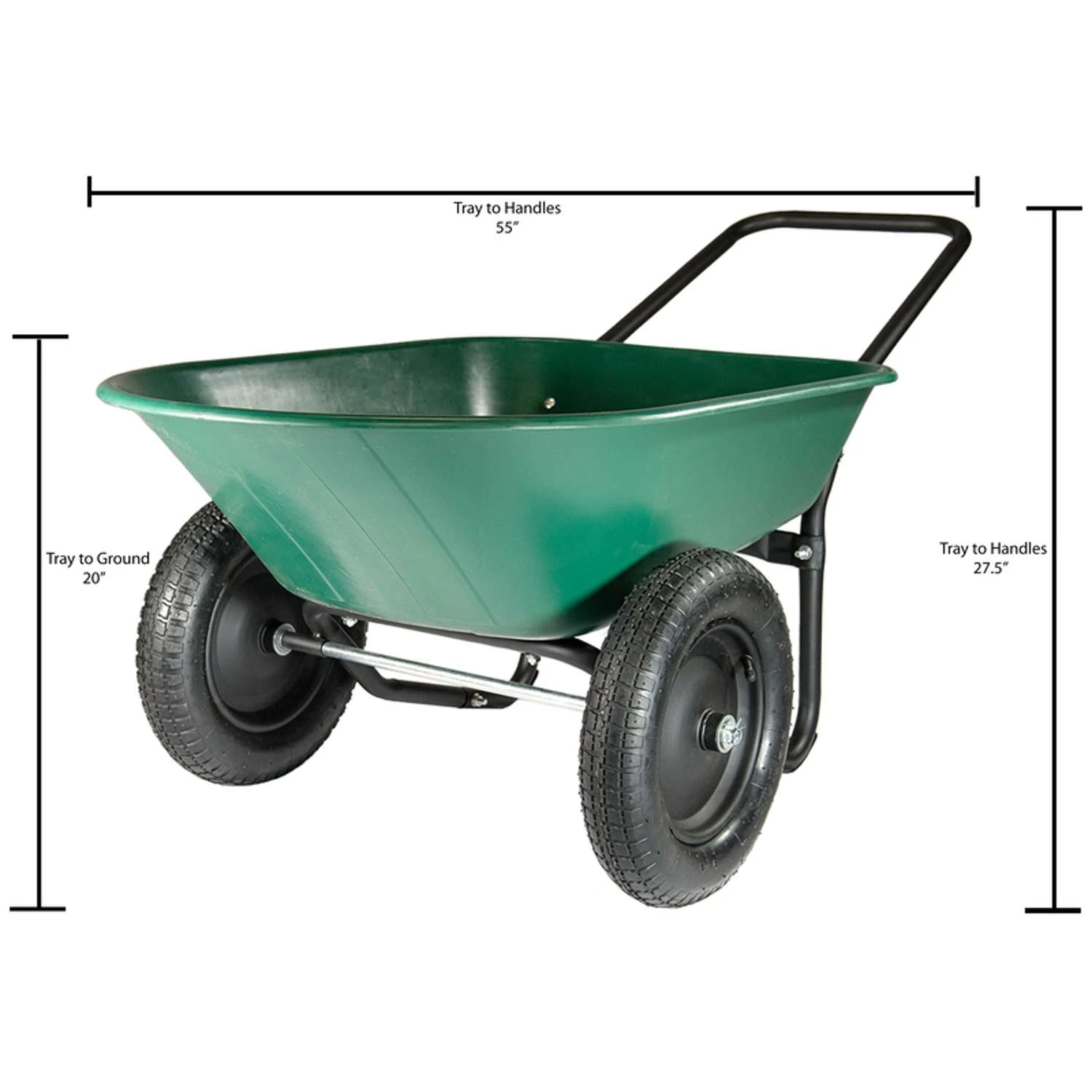 Yard Rover Garden Star Poly Residential Wheelbarrow 5 Cu Ft 4 Yard Rover Garden Star Poly Residential Wheelbarrow 5 Cu Ft - Image 2