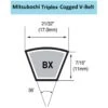 Mitsuboshi Triplex Rawedge Cogged Raw Edge Cogged V-Belt 0.66 In. W X 61 In. L For All Motors -Garden Tool Store 61a42a7a 2450 4f79 a154 c0df1508c0a5