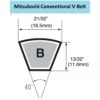 Mitsuboshi MBL Conventional V-Belt 0.66 In. W X 61 In. L For All Motors -Garden Tool Store 780af6a6 d0a4 4126 a900 050e5ecae3d3