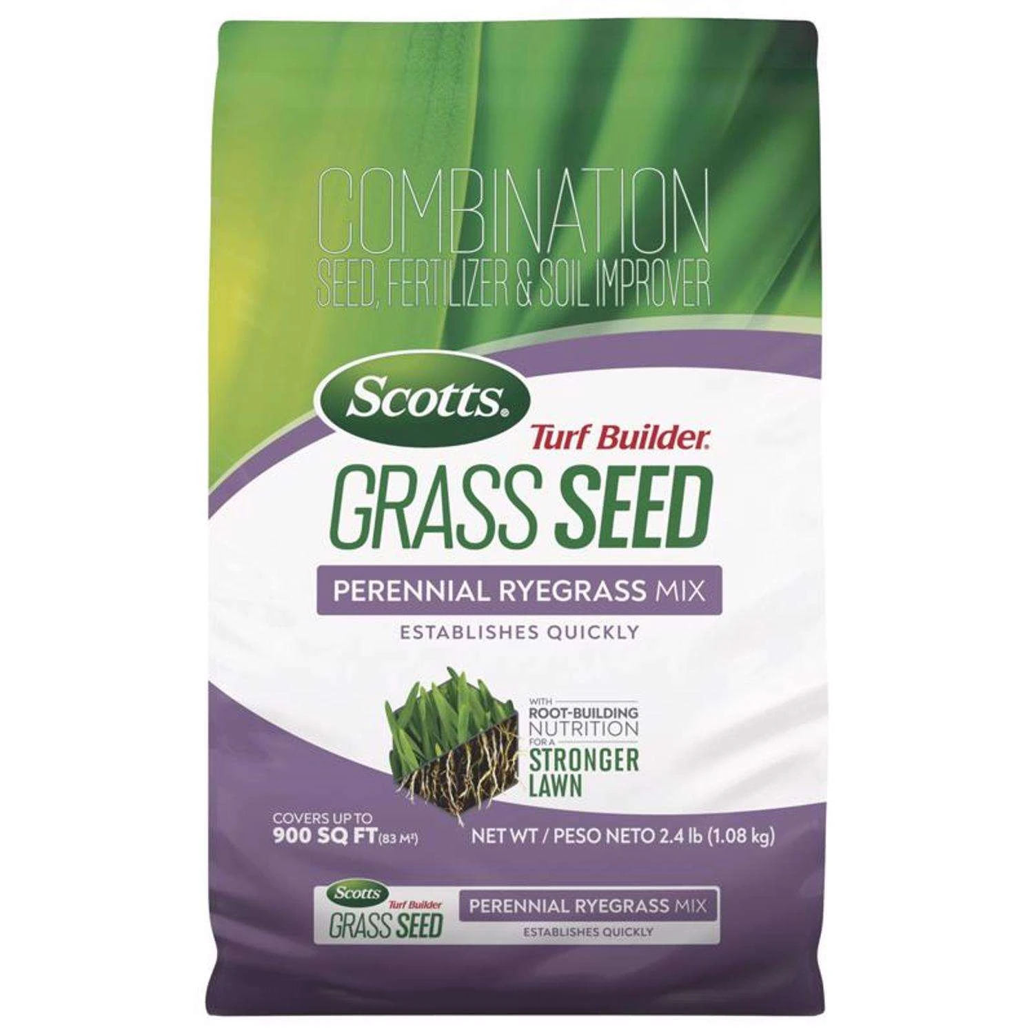 Scotts Turf Builder Perennial Ryegrass Sun Or Shade Fertilizer/Seed/Soil Improver 2.4 Lb 3 Scotts Turf Builder Perennial Ryegrass Sun Or Shade Fertilizer/Seed/Soil Improver 2.4 Lb