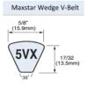 Mitsuboshi Maxstar Wedge Supreme Wedge Raw Edge Cogged V-Belt 0.63 In. W X 170 In. L For All Motors -Garden Tool Store 8f1a1f7b 0de2 4294 be8b 93df23a63e2f