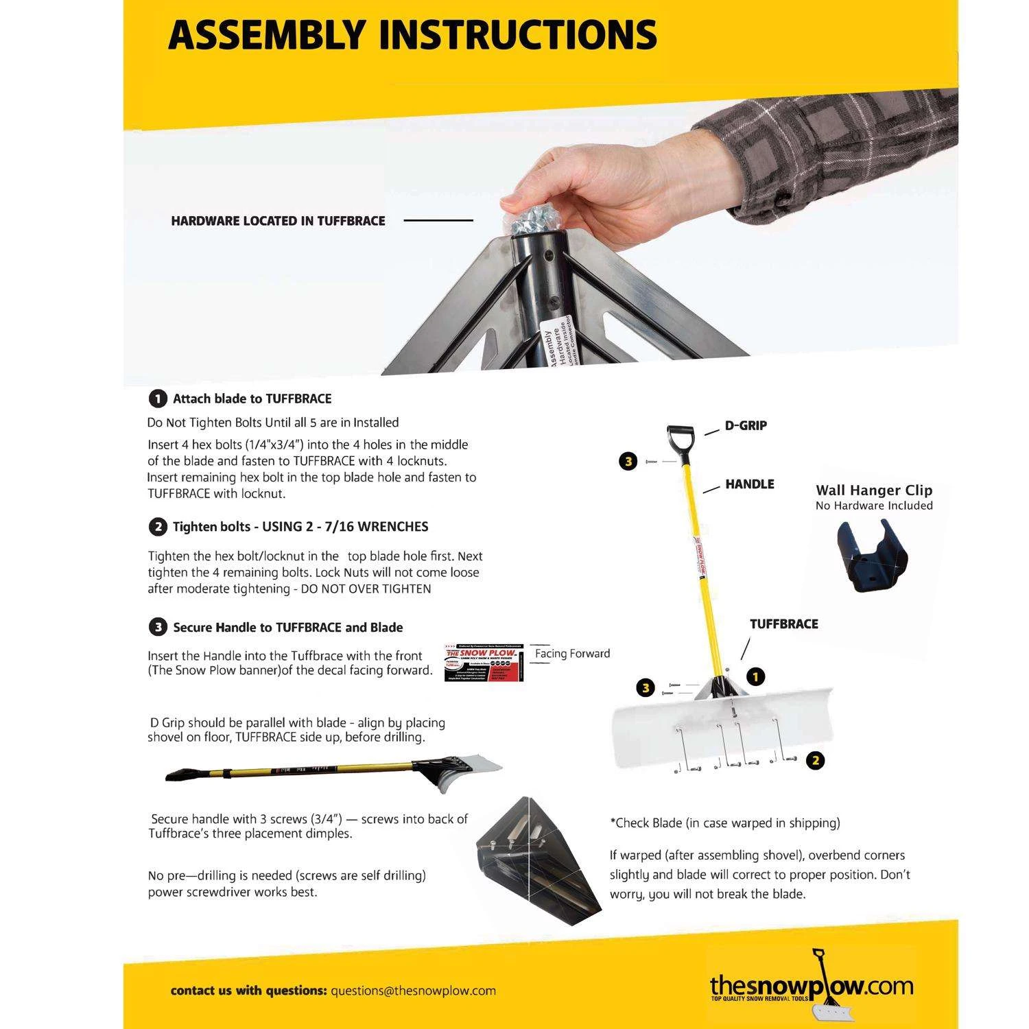 The Snowplow The Original 36 In. W X 56 In. L UHMW Snow Pusher 11 The Snowplow The Original 36 In. W X 56 In. L UHMW Snow Pusher - Image 9