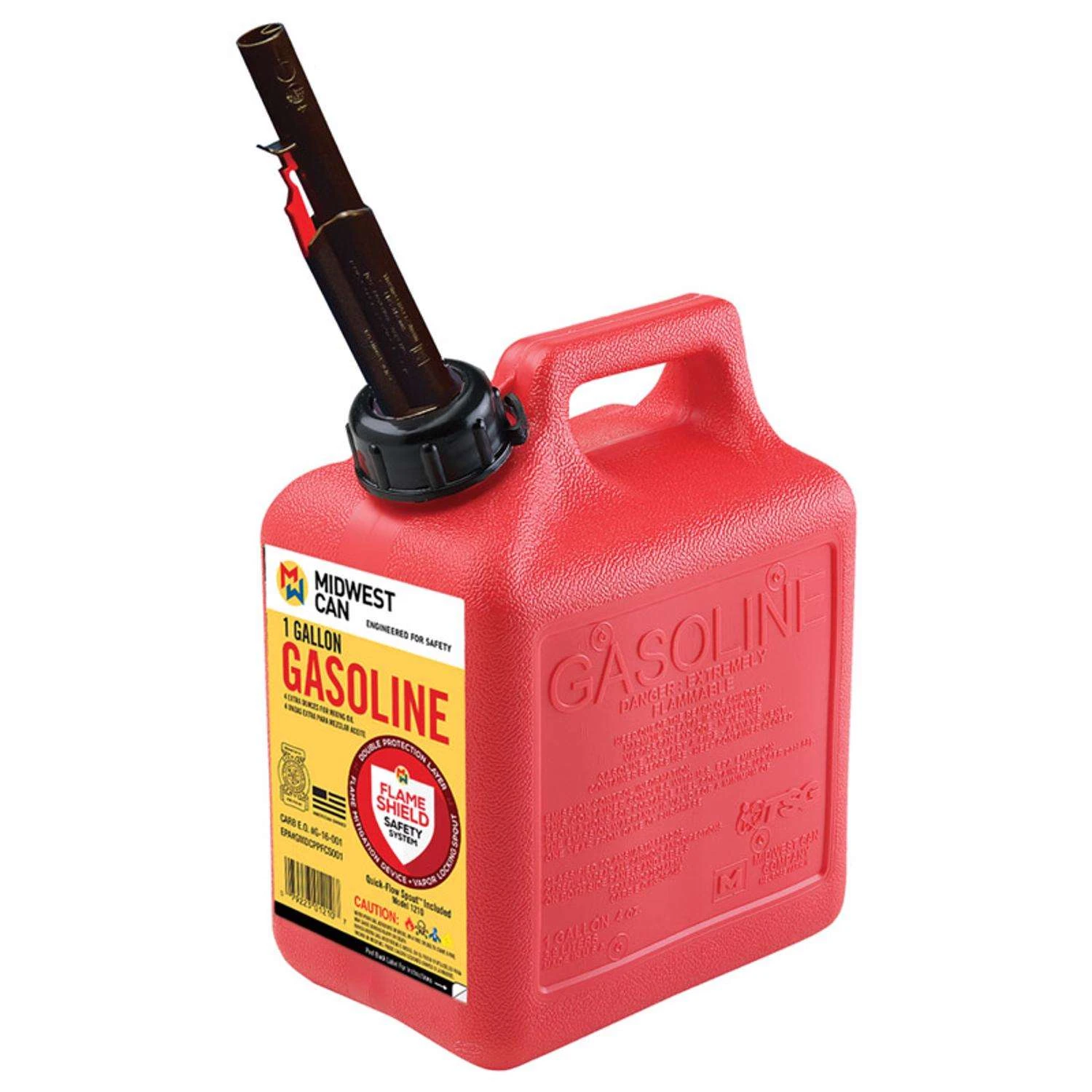 Midwest Can FlameShield Safety System Plastic Gas Can 1 Gal 3 Midwest Can FlameShield Safety System Plastic Gas Can 1 Gal