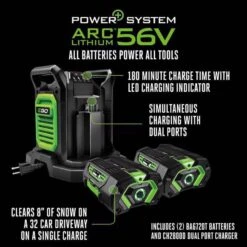 EGO Power+ Peak Power SNT2807 28 In. Two Stage 56 V Battery Snow Blower Kit (Battery & Charger) W/ 2-IN-1 CHUTE ADJUST & (2) 12AH BATTERIES 21 EGO Power+ Peak Power SNT2807 28 In. Two Stage 56 V Battery Snow Blower Kit (Battery & Charger) W/ 2-IN-1 CHUTE ADJUST & (2) 12AH BATTERIES -Garden Tool Store ad085dc5 32fa 4207 aa2e 94c3b501b135