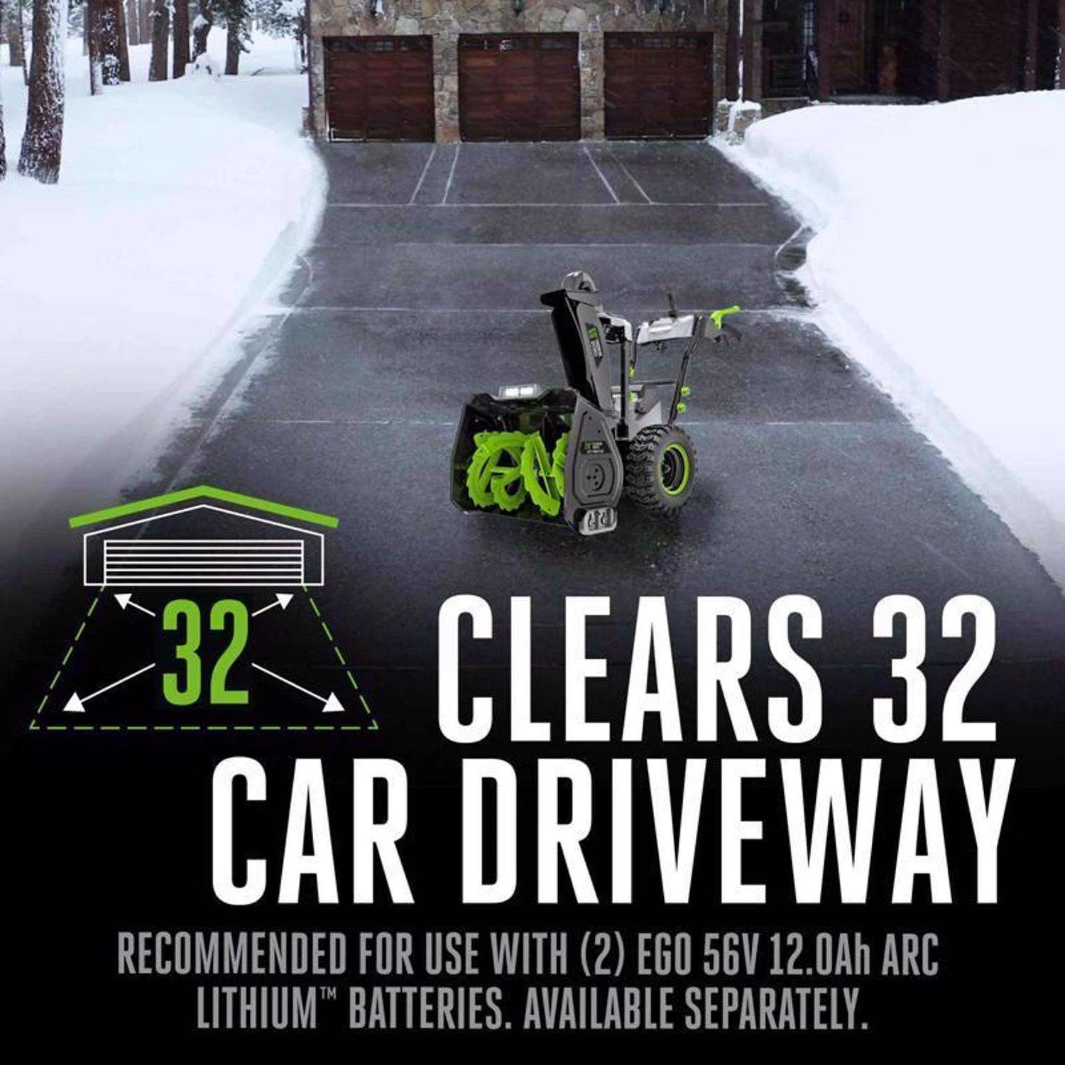 EGO Power+ Peak Power SNT2800 28 In. Two Stage 56 V Battery Snow Blower Tool Only W/ 2-IN-1 CHUTE ADJUSTMENT 9 EGO Power+ Peak Power SNT2800 28 In. Two Stage 56 V Battery Snow Blower Tool Only W/ 2-IN-1 CHUTE ADJUSTMENT - Image 7