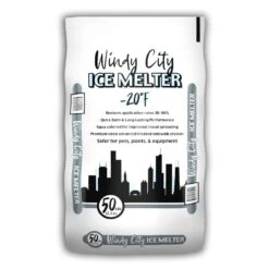 Windy City Ice Melter Calcium Chloride/Magnesium Chloride Pet Friendly Crystal Ice Melt 50 Lb