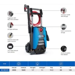 AR Blue Clean BC383HSS OEM Branded 2150 Psi Electric 1.6 Gpm Pressure Washer -Garden Tool Store c863bb5f a480 456f 975d 9e227f04e1bb
