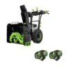 EGO Power+ Power SNT2405 24 In. Two Stage 56 V Battery Snow Blower Kit (Battery & Charger) W/ TWO 7.5 AH BATTERIES 2 EGO Power+ Power SNT2405 24 In. Two Stage 56 V Battery Snow Blower Kit (Battery & Charger) W/ TWO 7.5 AH BATTERIES -Garden Tool Store c87eca3f 6dd3 4464 9772 641c044c7fa4