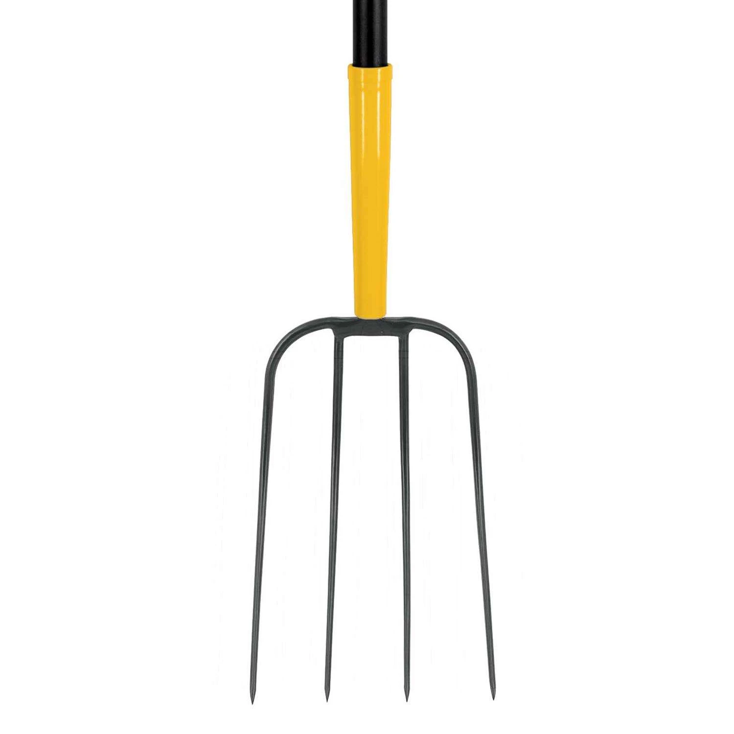 John Deere 4 Tine Steel Manure Fork 48 In. Fiberglass Handle 4 John Deere 4 Tine Steel Manure Fork 48 In. Fiberglass Handle - Image 2