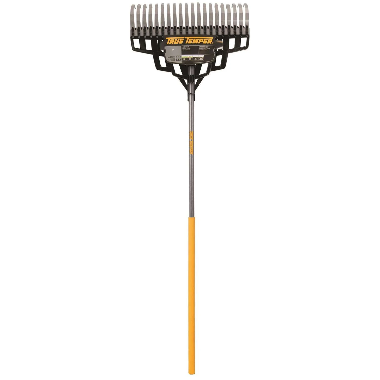 True Temper 65.25 In. 20 Tine Steel Lawn Rake Wood Handle 3 True Temper 65.25 In. 20 Tine Steel Lawn Rake Wood Handle