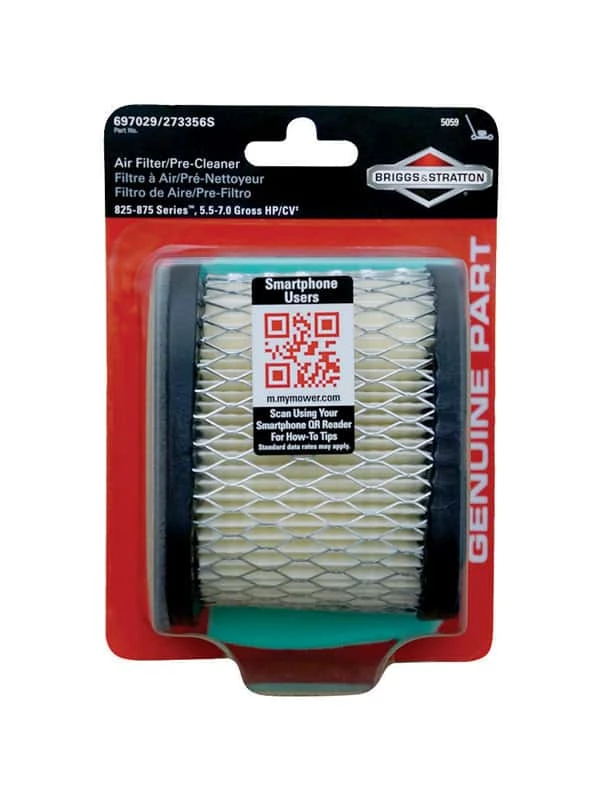 Briggs & Stratton 825-875 Series Air Filter Pre-Cleaner Kit For 5.5 - 6.75 HP Engines 3 Briggs & Stratton 825-875 Series Air Filter Pre-Cleaner Kit For 5.5 - 6.75 HP Engines